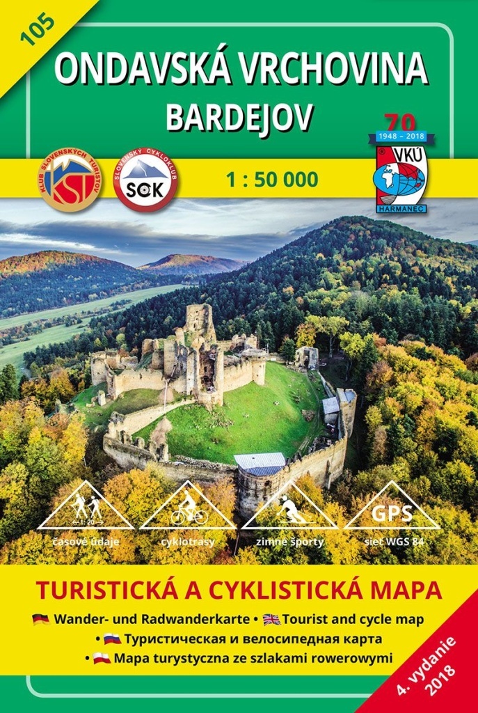 105 Ondavská vrchovina 1:50000