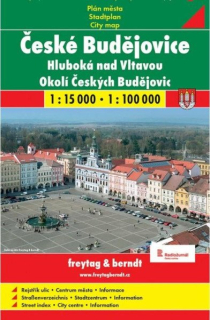Mapa – České Budějovice, Hluboká nad Vltavou 1:15000