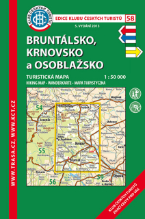 Bruntálsko, Krnovsko a Osoblažsko/KČT 58 1:50T Turistická mapa