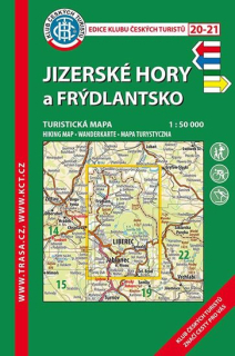 Jizerské hory a Frýdlantsko/KČT 20-21 1:50T Turistická mapa