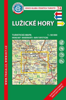 Lužické hory/KČT 14 1:50T Turistická mapa