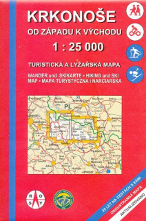 WKK Krkonoše od západu k východu 1:25 000 ROSY / turistická mapa